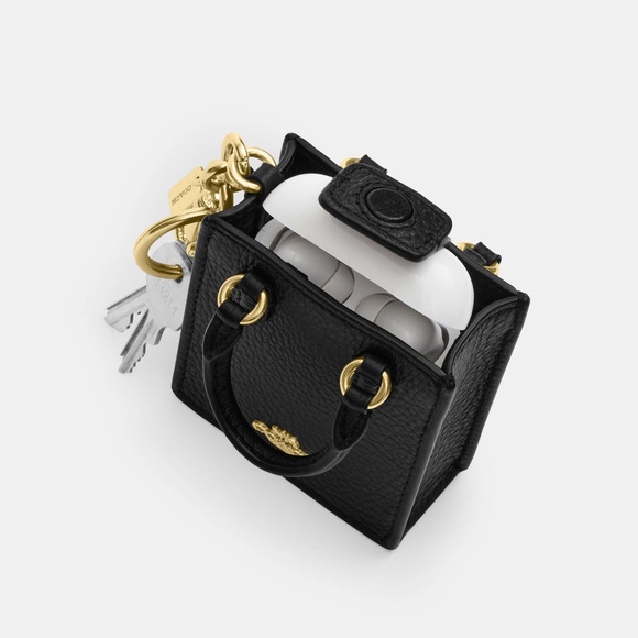 COACH North/South Mini Tote Bag Charm in Gold/Chalk - NWT - Picture 2 of 2